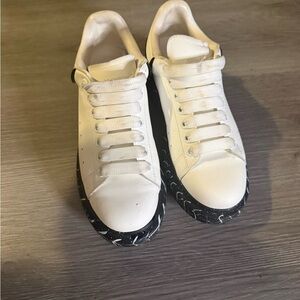 Alexander McQueen White and Black Sneakers